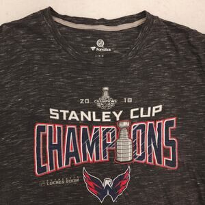 Fanatics Washington Capitals Hockey Short Sleeve Graphic Shirt Mens Size L Gray